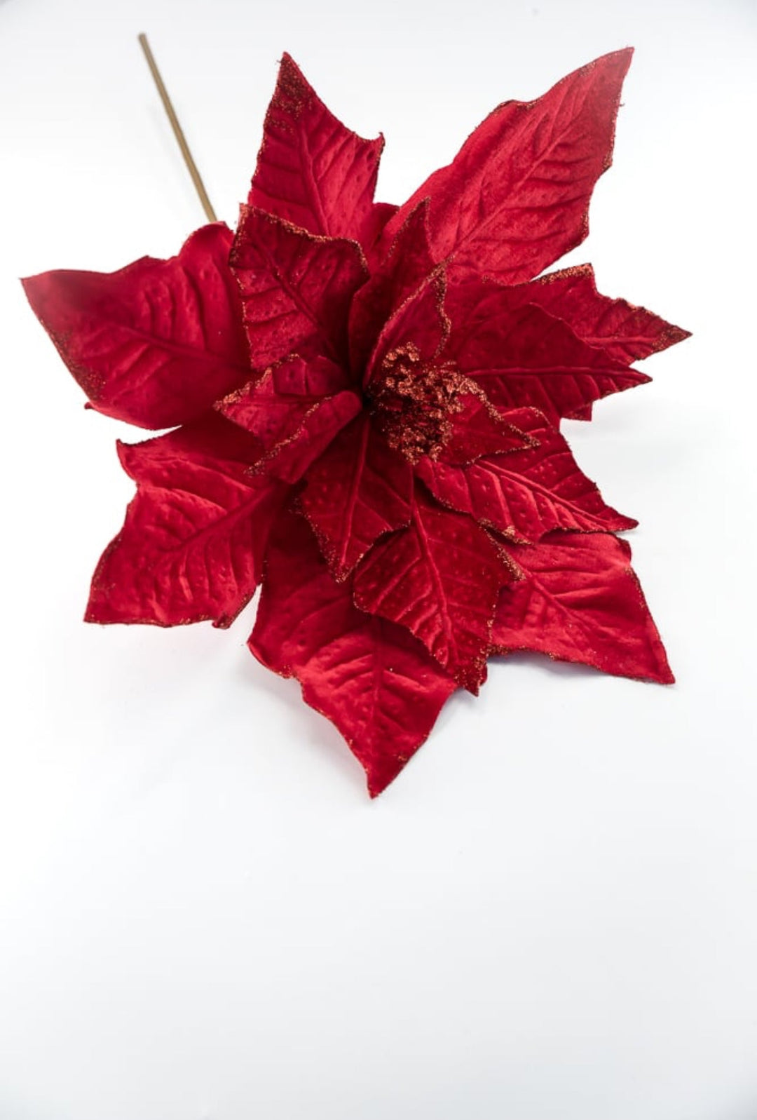 Red, statement size, velvet poinsettia - large - Greenery Market86026RD