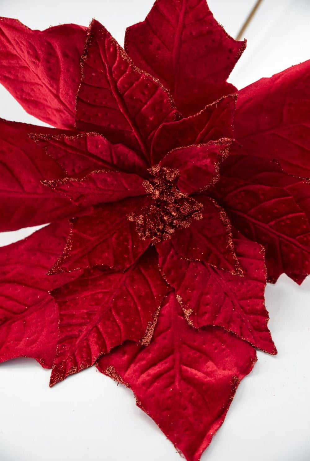 Red, statement size, velvet poinsettia - large - Greenery Market86026RD