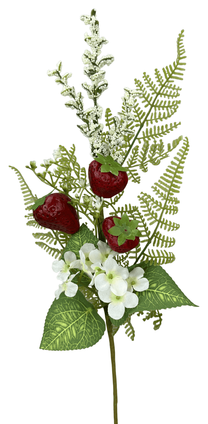 Red Strawberry Hydrangea Pick - 18" - Greenery MarketSeasonal & Holiday Decorations64005RD