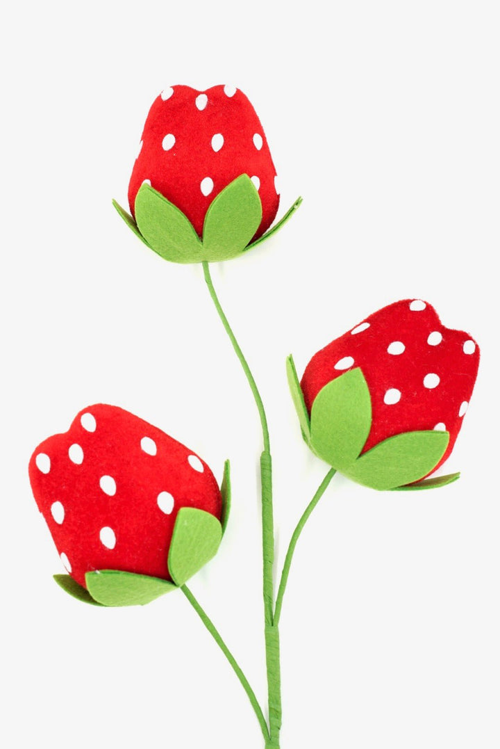 Red Strawberry Spray - 28" - Greenery MarketArtificial Flowers63909RD