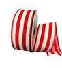 Red stripe wired ribbon, 1.5” - Greenery Marketwired ribbon41325-09-12