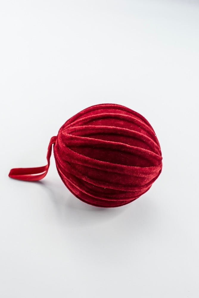 Red Velvet Ball Ornament - 4.7" - Greenery MarketOrnaments278126