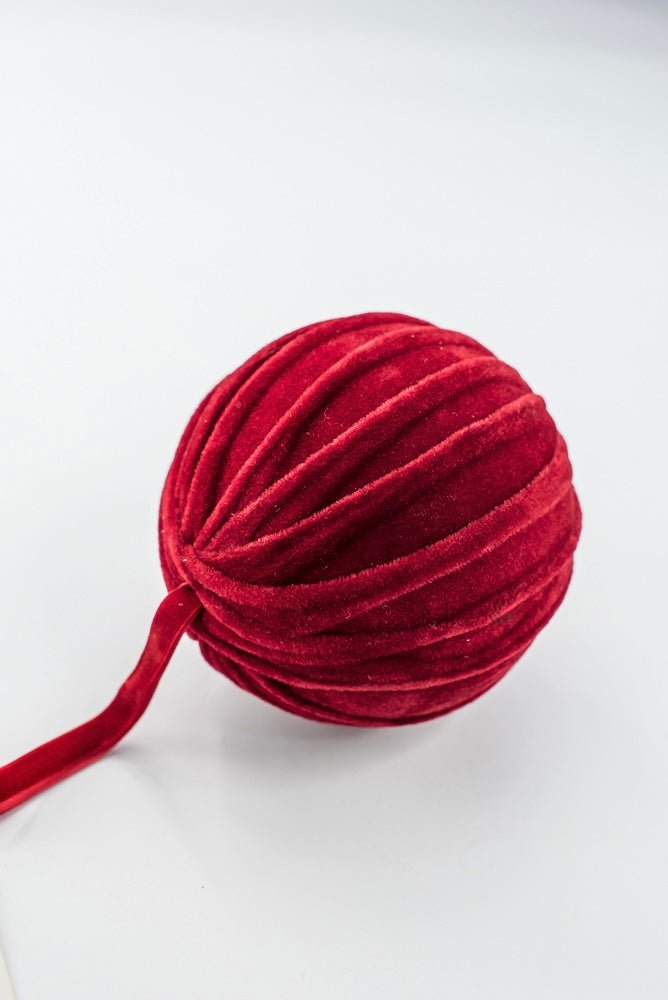 Red Velvet Ball Ornament - 4.7" - Greenery MarketOrnaments278126