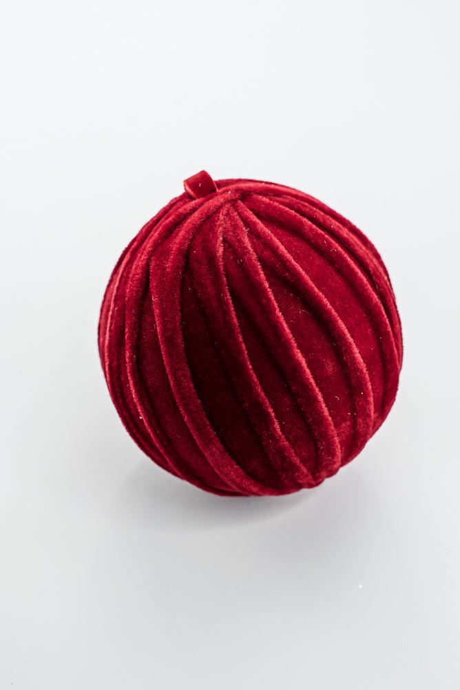 Red Velvet Ball Ornament - 4.7" - Greenery MarketOrnaments278126