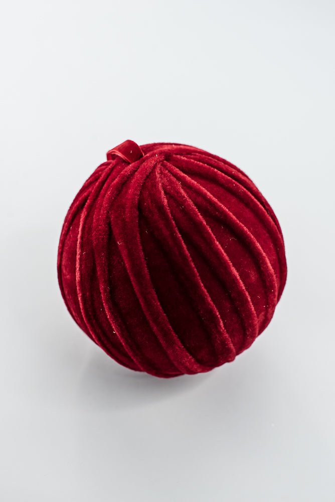 Red Velvet Ball Ornament - 4.7" - Greenery MarketOrnaments278126