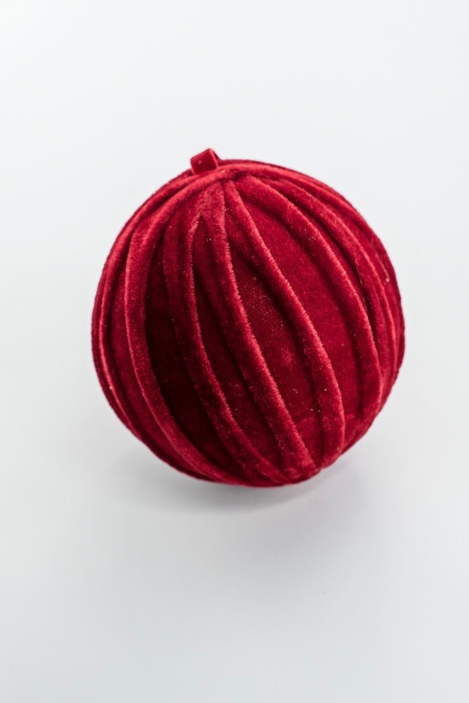 Red Velvet Ball Ornament - 4.7" - Greenery MarketOrnaments278126
