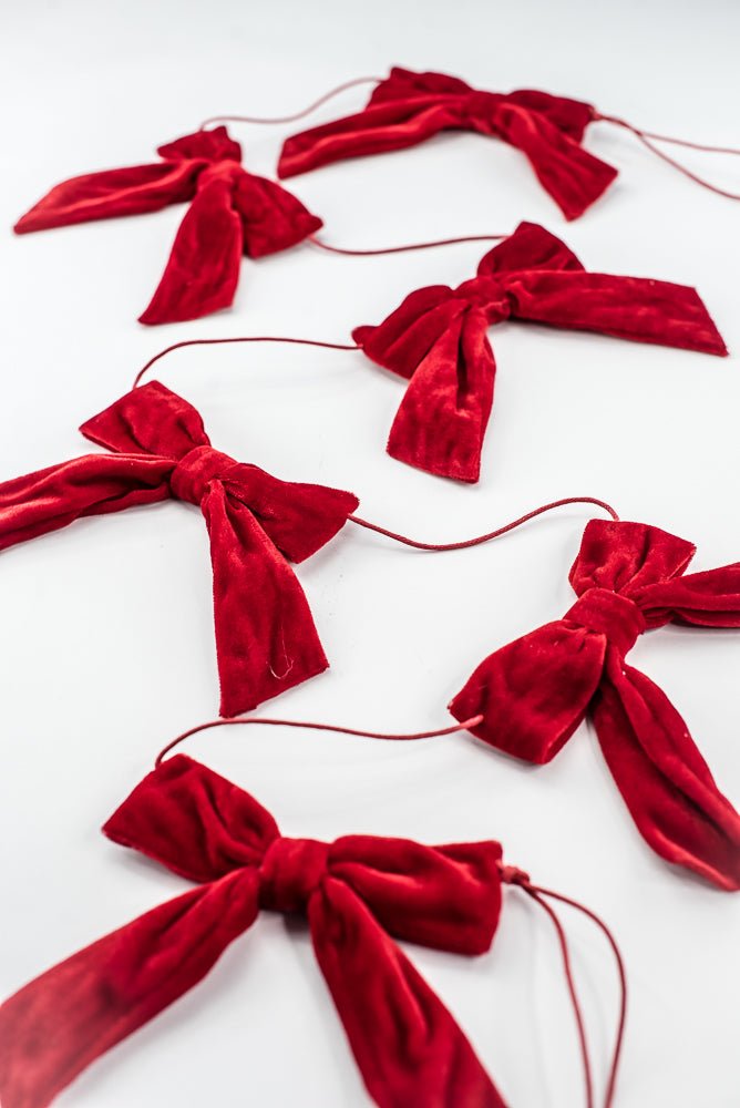 Red Velvet Bow Garland - 5' - Greenery MarketXKG802-RE