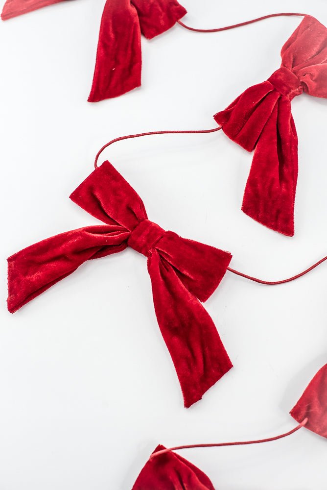 Red Velvet Bow Garland - 5' - Greenery MarketXKG802-RE