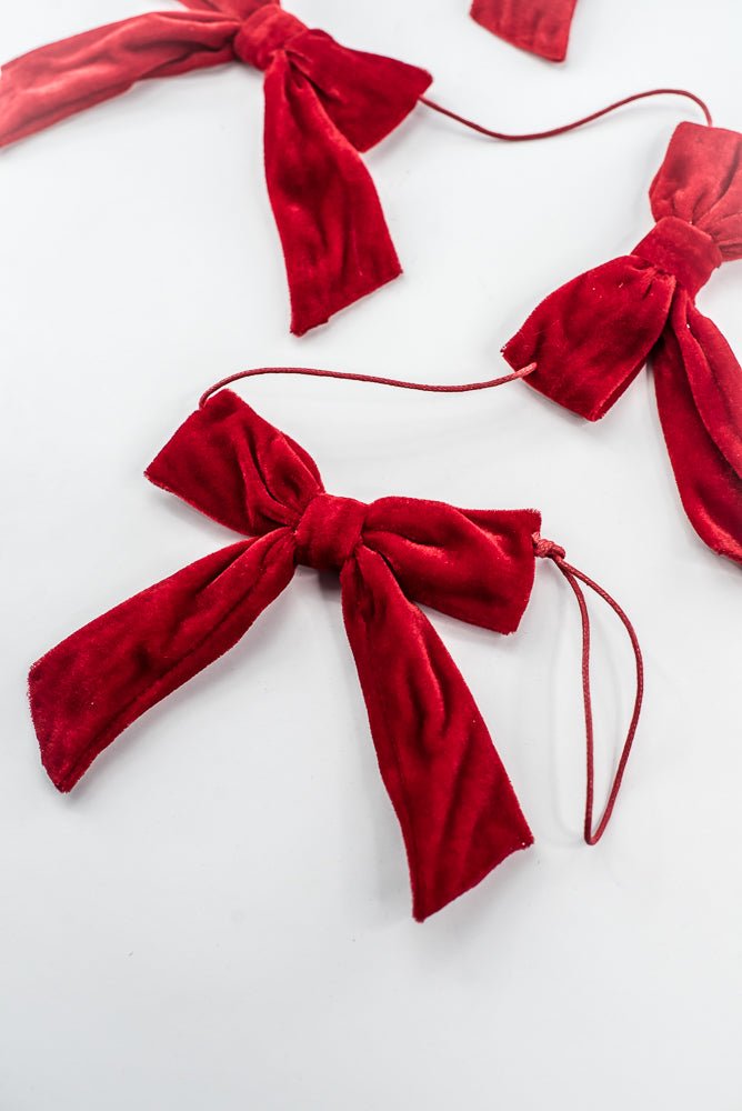 Red Velvet Bow Garland - 5' - Greenery MarketXKG802-RE