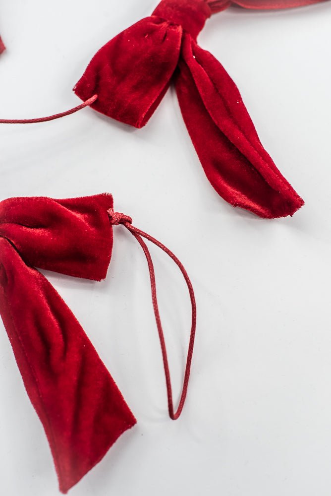 Red Velvet Bow Garland - 5' - Greenery MarketXKG802-RE