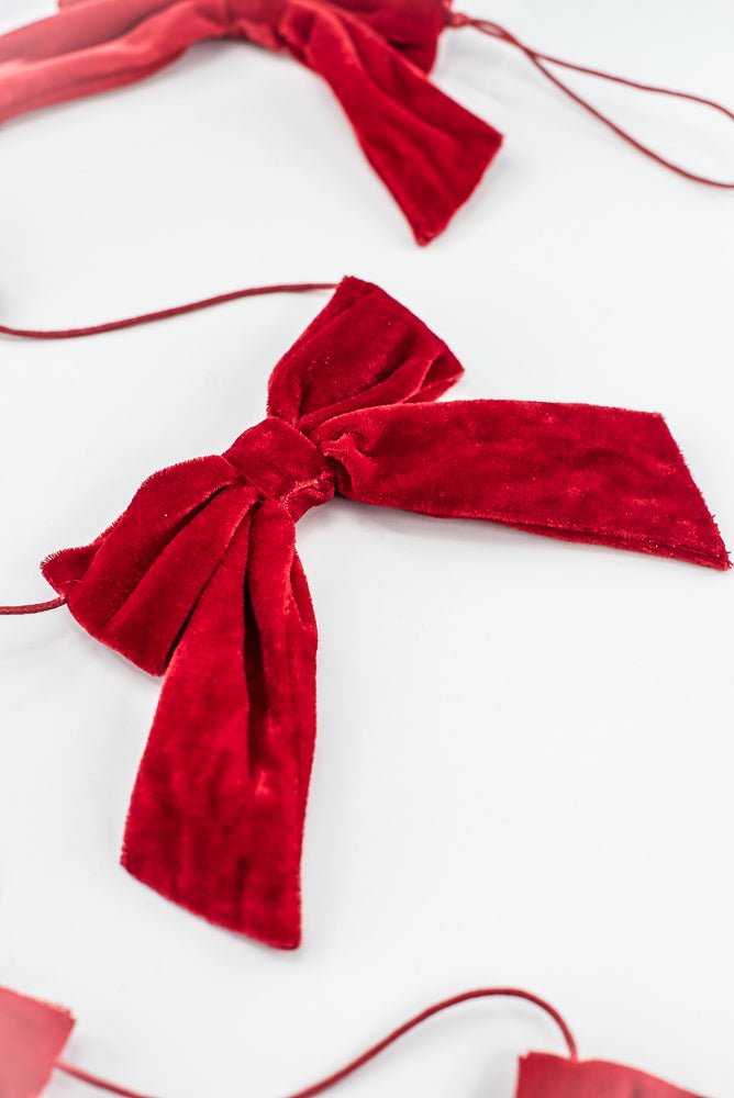 Red Velvet Bow Garland - 5' - Greenery MarketXKG802-RE