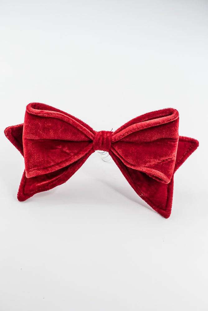 Red Velvet Bow Ornament - 12” wide - Greenery MarketXM2126-RE