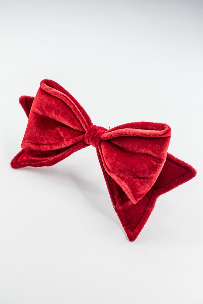 Red Velvet Bow Ornament - 12” wide - Greenery MarketXM2126-RE