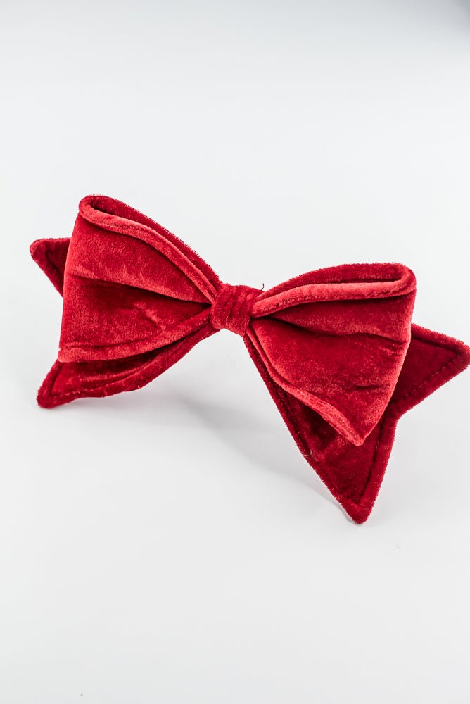 Red Velvet Bow Ornament - 12” wide - Greenery MarketXM2126-RE