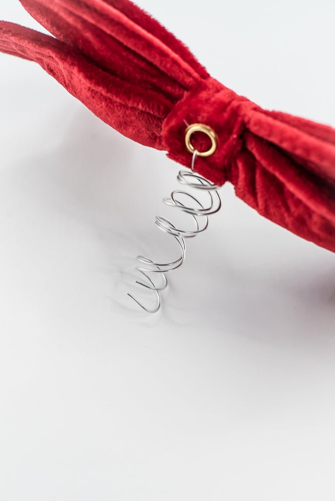 Red Velvet Bow Ornament - 12” wide - Greenery MarketXM2126-RE