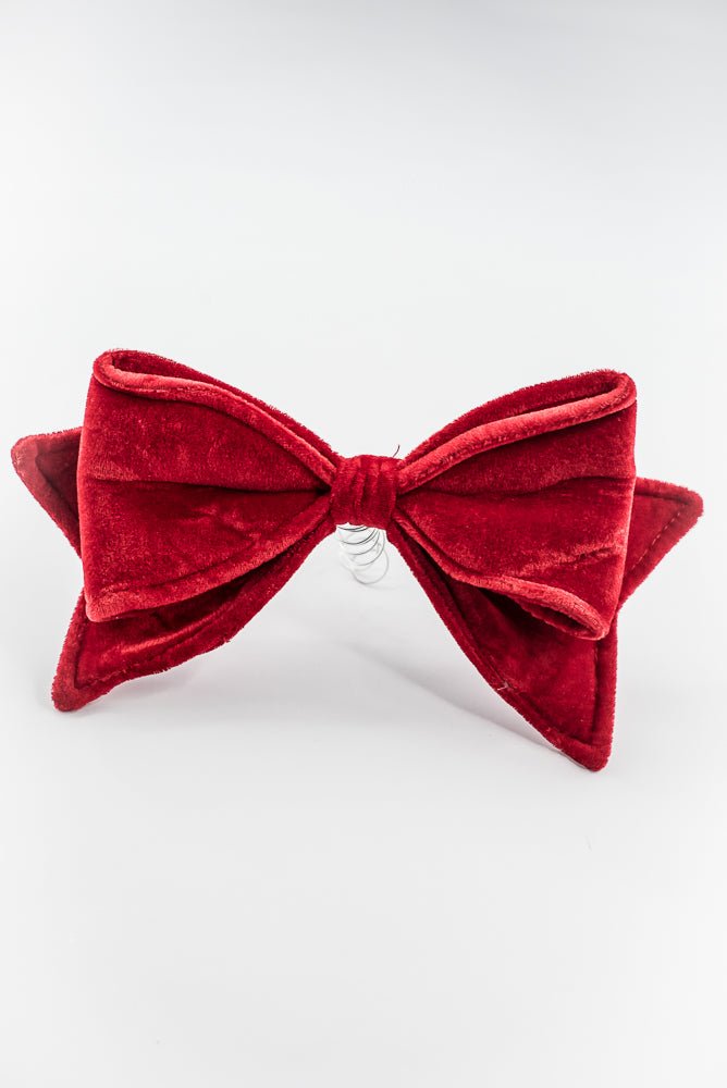 Red Velvet Bow Ornament - 12” wide - Greenery MarketXM2126-RE