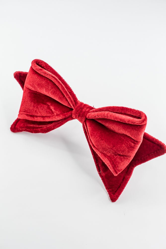 Red Velvet Bow Ornament - 12” wide - Greenery MarketXM2126-RE