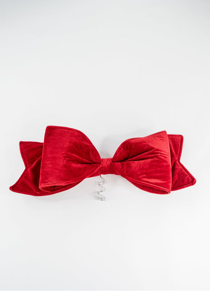 Red Velvet Bow Ornament - 20” wide - Greenery MarketXN6934-RE