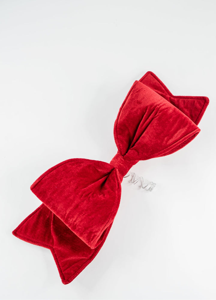 Red Velvet Bow Ornament - 20” wide - Greenery MarketXN6934-RE