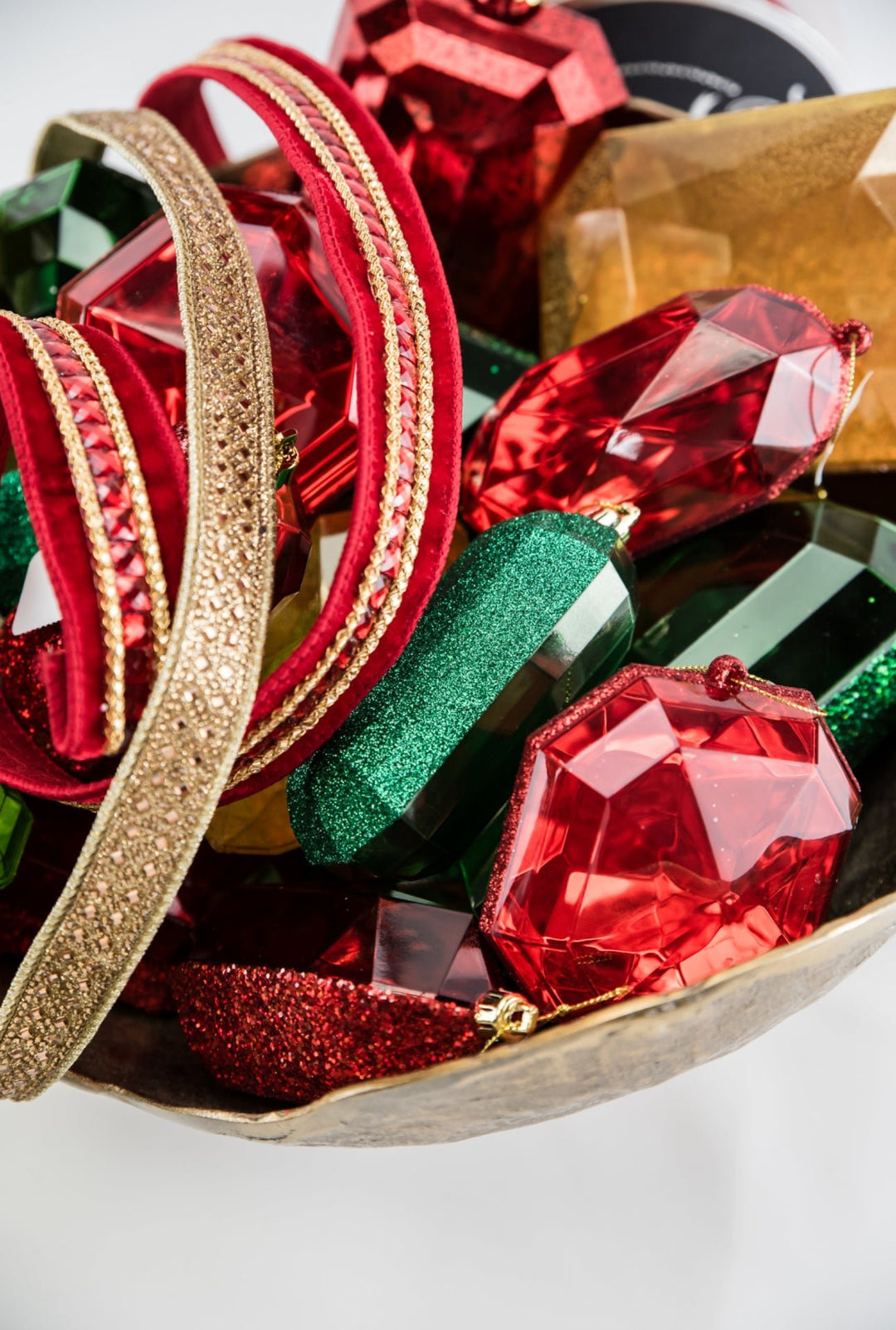 Red velvet jewelry gemstones 1.5” farrisilk wired ribbon - Greenery MarketRibbons & TrimRG250 - 02