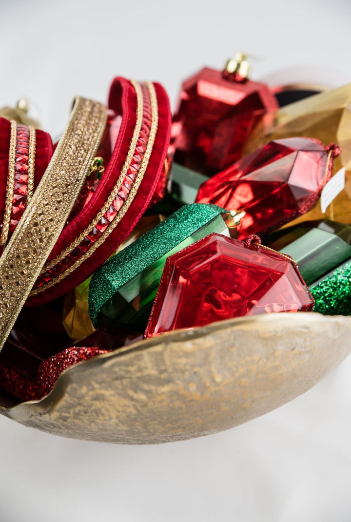 Red velvet jewelry gemstones 1.5” farrisilk wired ribbon - Greenery MarketRibbons & TrimRG250 - 02