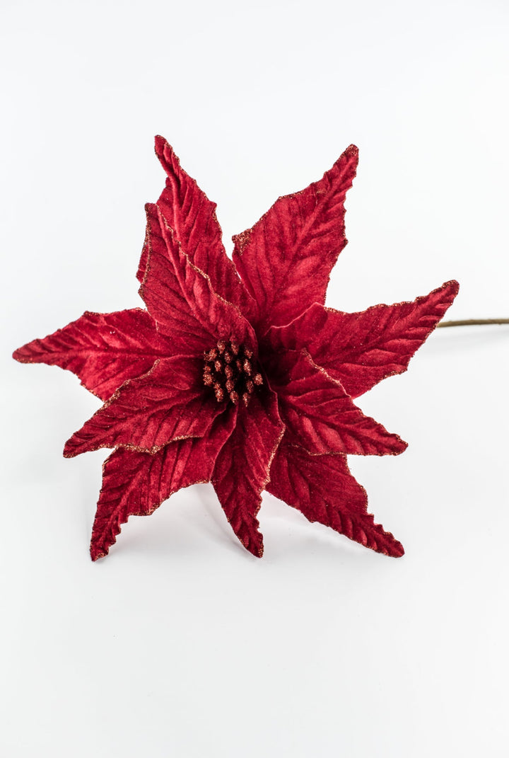 Red Velvet Poinsettia Pick - Greenery Market85730RD