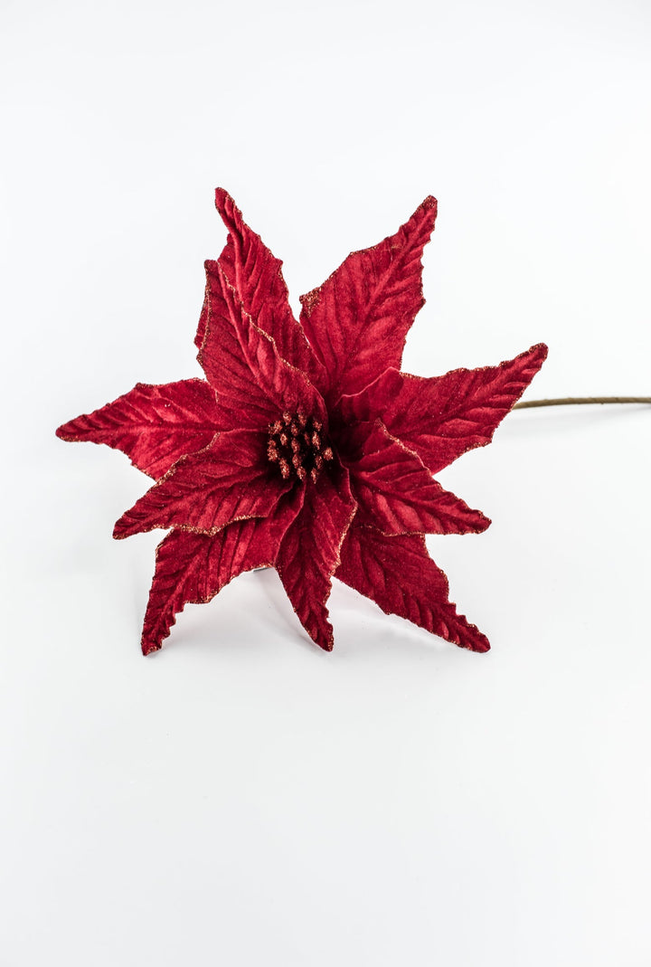 Red Velvet Poinsettia Pick - Greenery Market85730RD