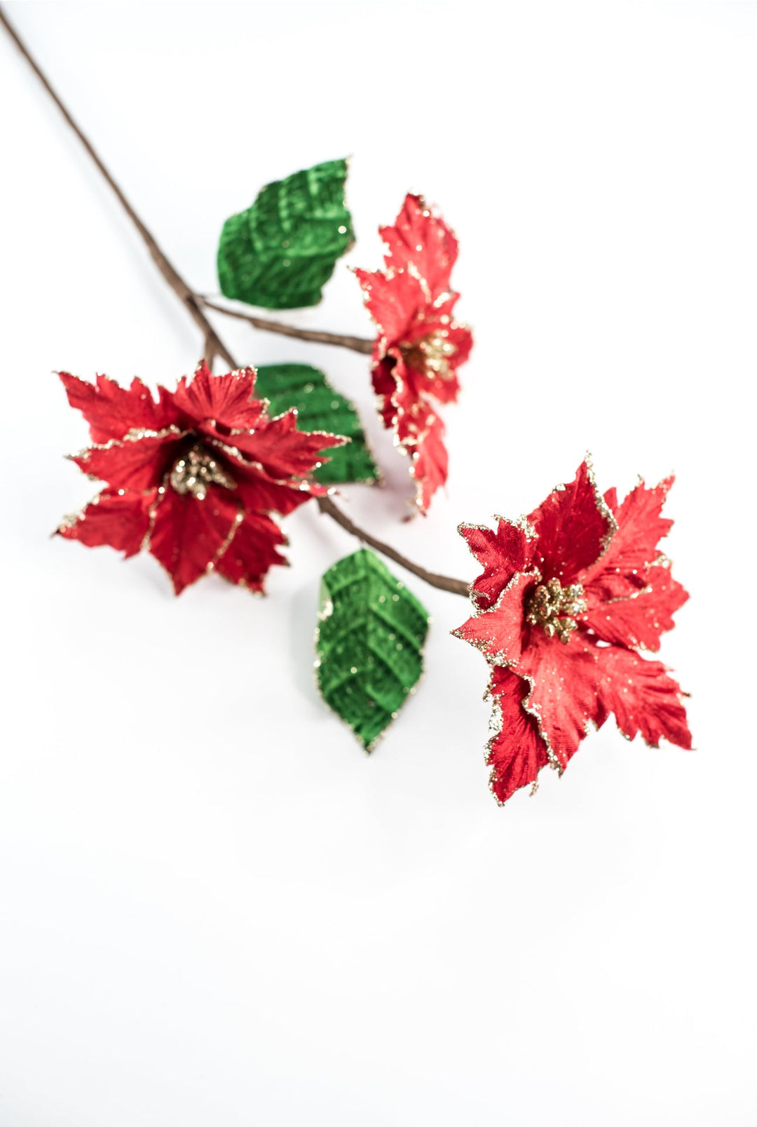 Red velvet poinsettias spray - Greenery MarketXS412524