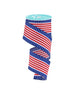 Red, white, and blue dot stripe, 2.5” wired ribbon - Greenery MarketWired ribbonRGF1301A1