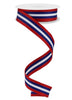 Red, white, and blue, skinny stripe wired ribbon, 7/8" - Greenery MarketWired ribbonRN5874