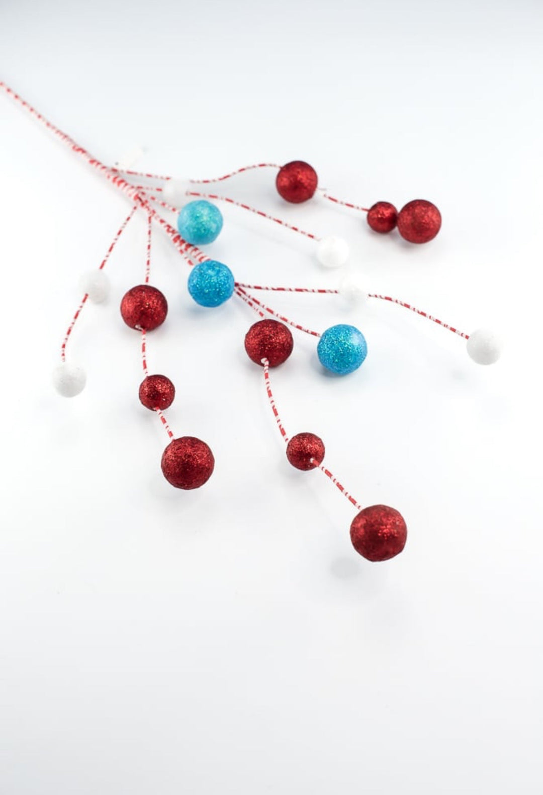 Red, white, and ice blue ball spray - Greenery MarketPicksXS999168