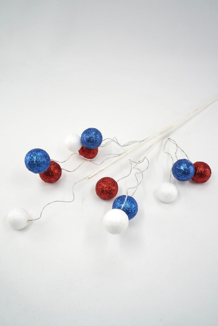 Red, White, & Blue Ball Spray - 24" - Greenery MarketArtificial Flowers74235RWB