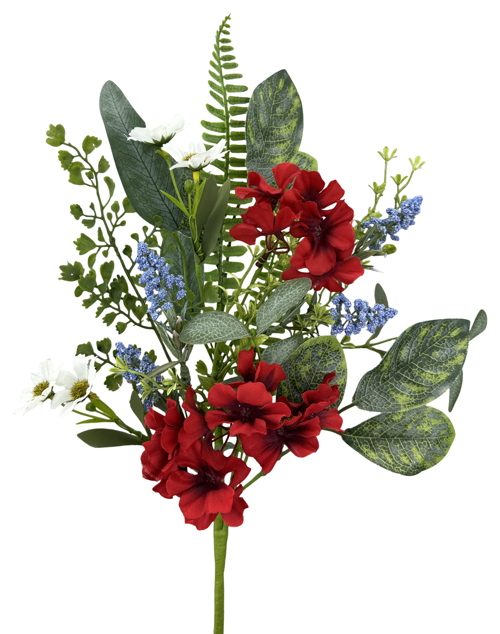 Red, White, & Blue Geranium Leaves Pick - 18" - Greenery MarketArtificial Flowers74267RWB
