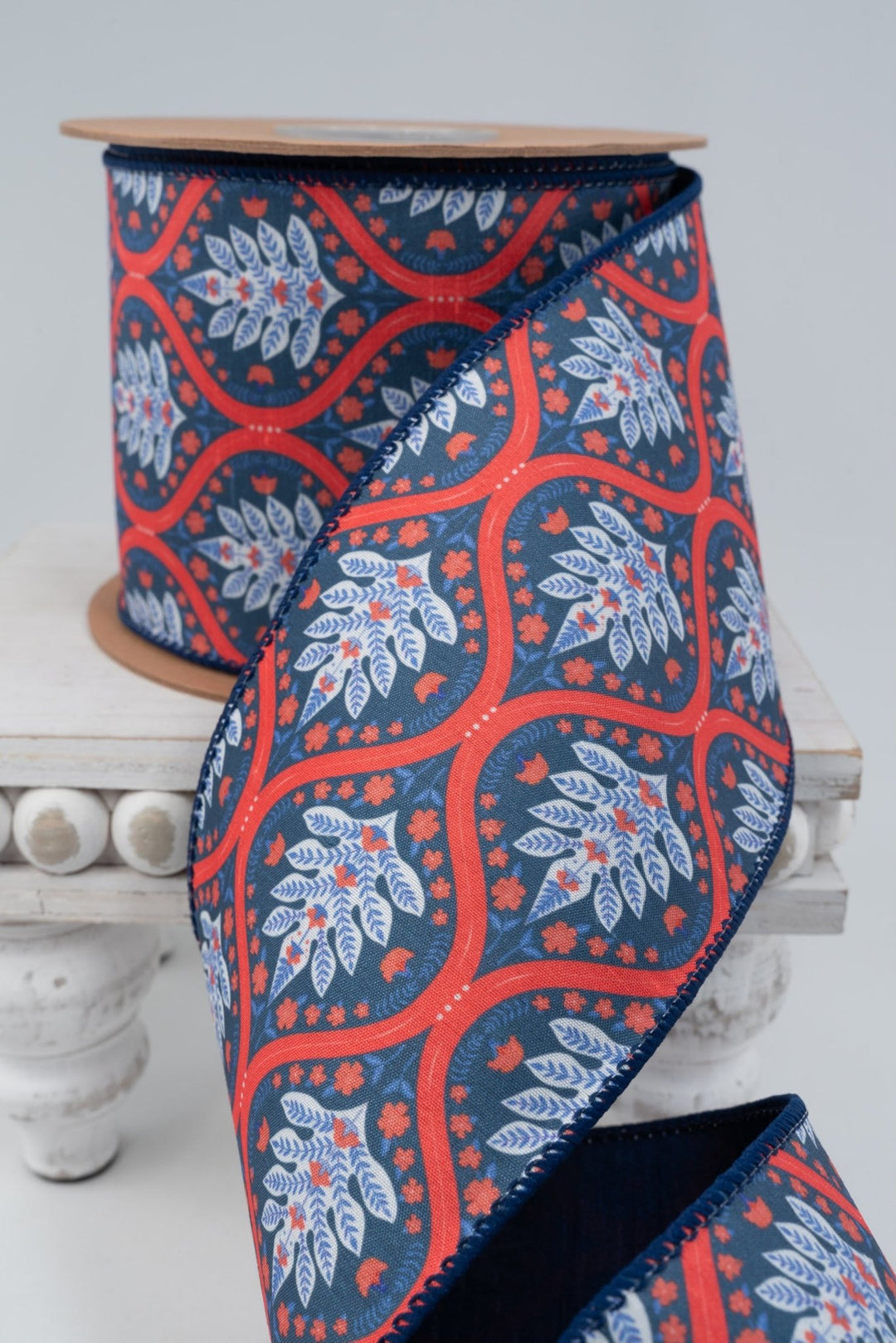 Red, White, & Blue Patterned Wired Ribbon - 4" - Greenery MarketWired Ribbon9353W-032-100E