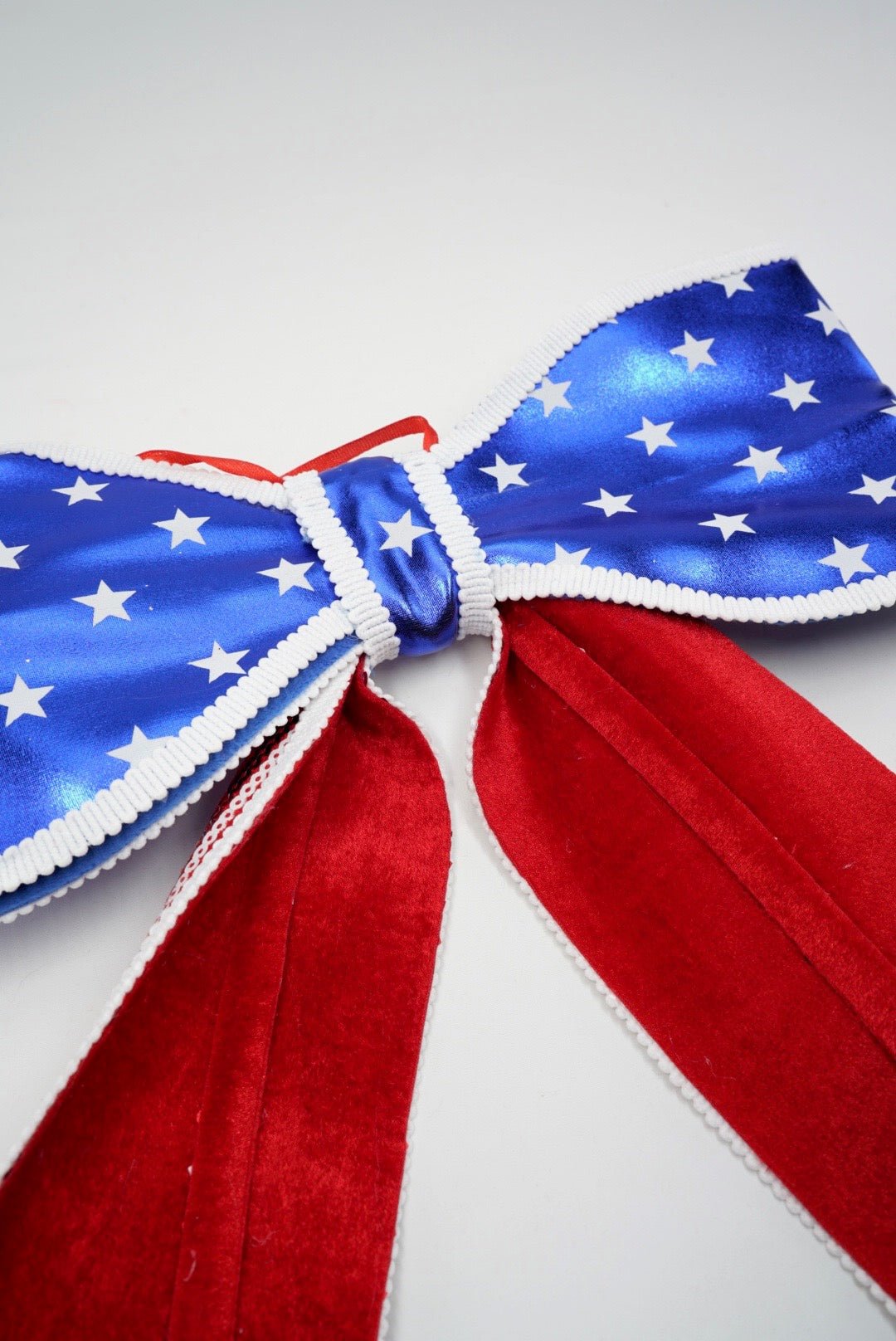 Red, White, & Blue Sequin Star Stripe Bow - Greenery MarketSeasonal & Holiday Decorations74278RWB