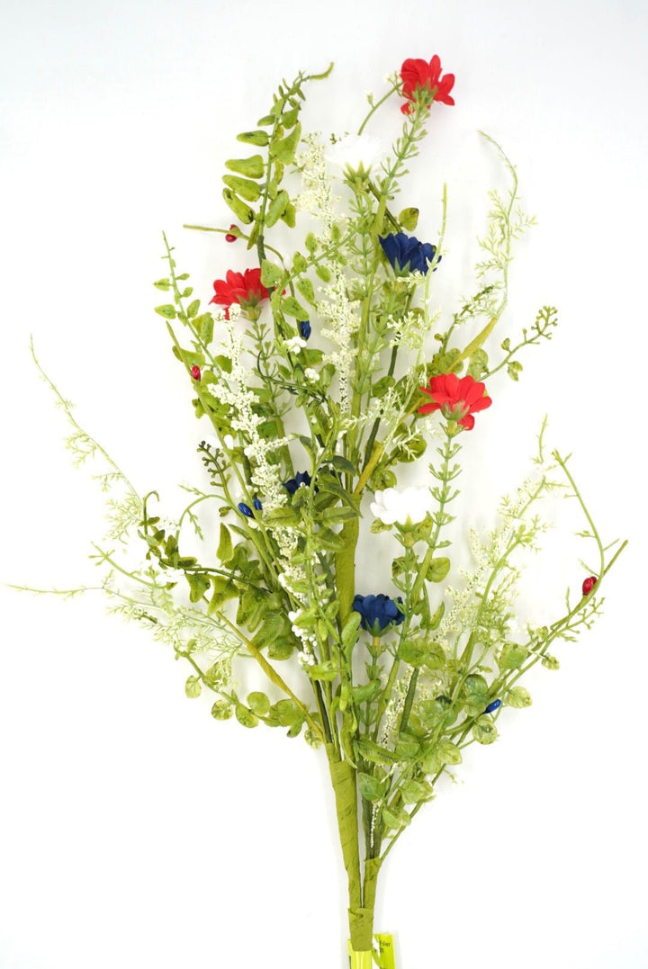 Red, White, & Blue Wild Flower Filler Spray - 28" - Greenery MarketArtificial Flowers74263RWB