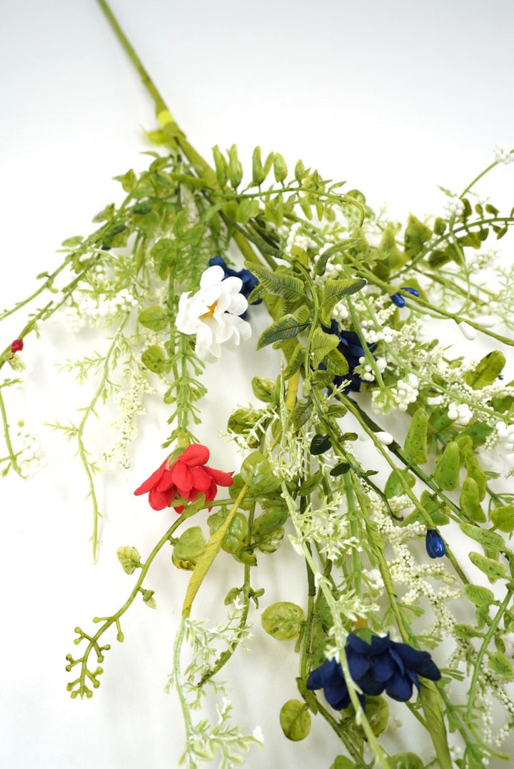 Red, White, & Blue Wild Flower Filler Spray - 28" - Greenery MarketArtificial Flowers74263RWB