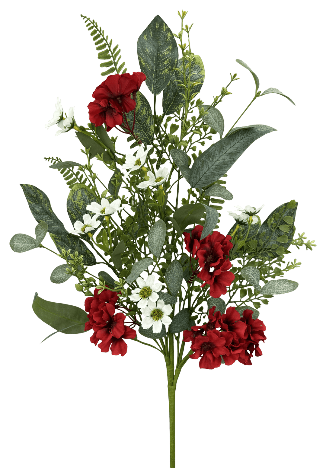 Red & White Geranium Leaves Spray - 28" - Greenery MarketArtificial Flowers63857RDWT