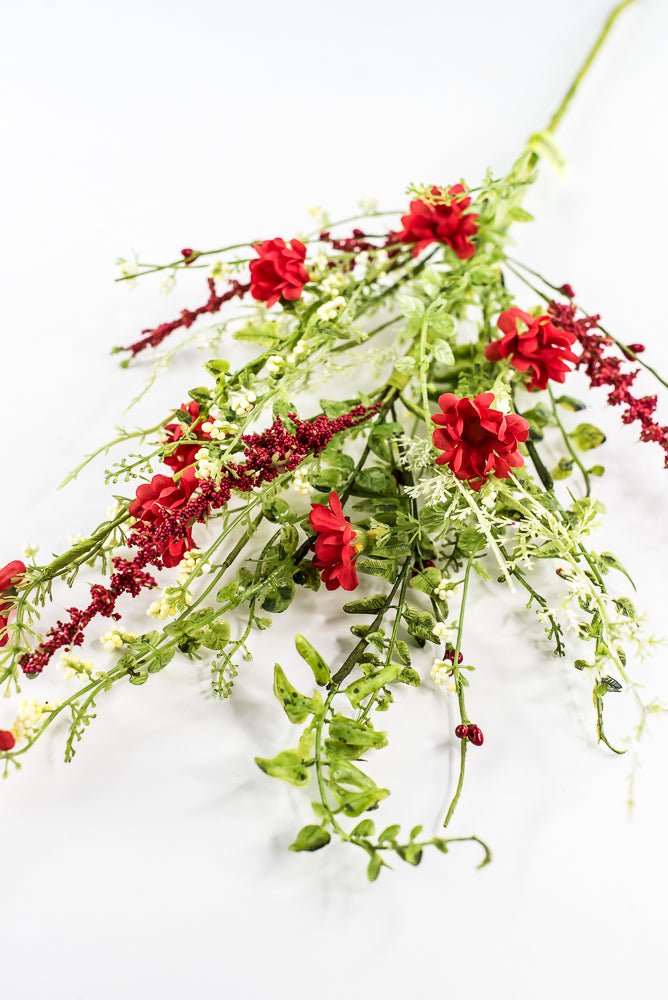 Red Wild Flower Filler Spray - 28" - Greenery Market63737RD