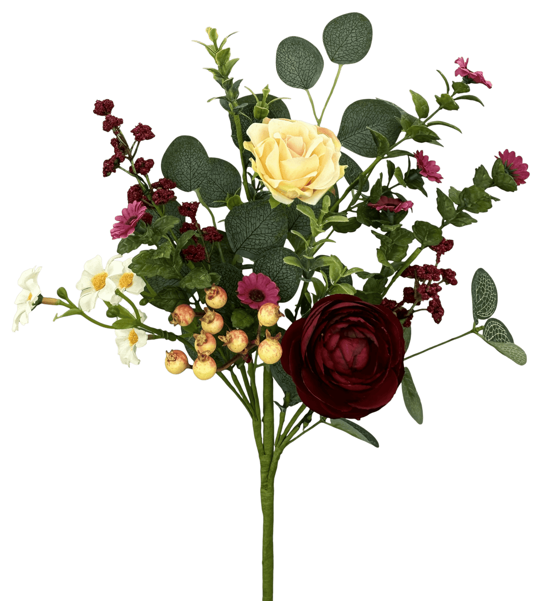 Red Wine Mixed Ranunculus Bush - 18" - Greenery MarketArtificial Flowers63856RDPK