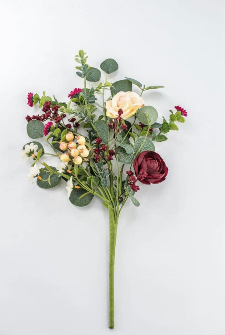 Red Wine Mixed Ranunculus Bush - 18" - Greenery MarketArtificial Flowers63856RDPK