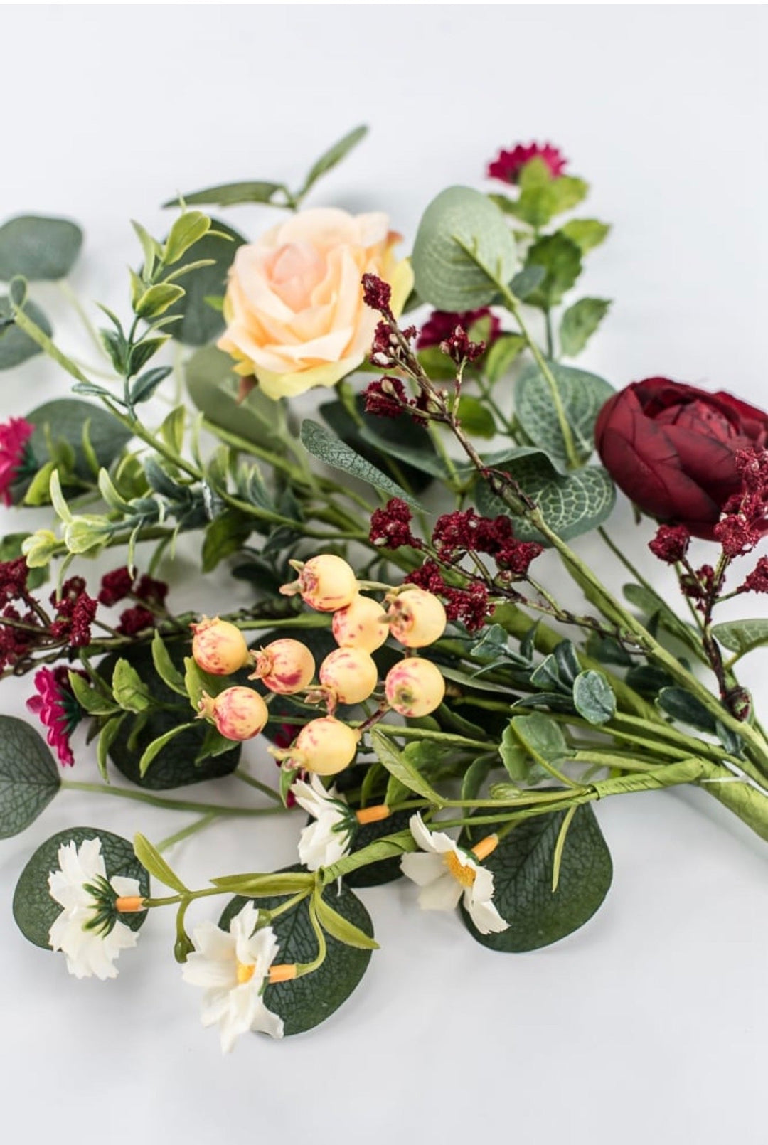 Red Wine Mixed Ranunculus Bush - 18" - Greenery MarketArtificial Flowers63856RDPK