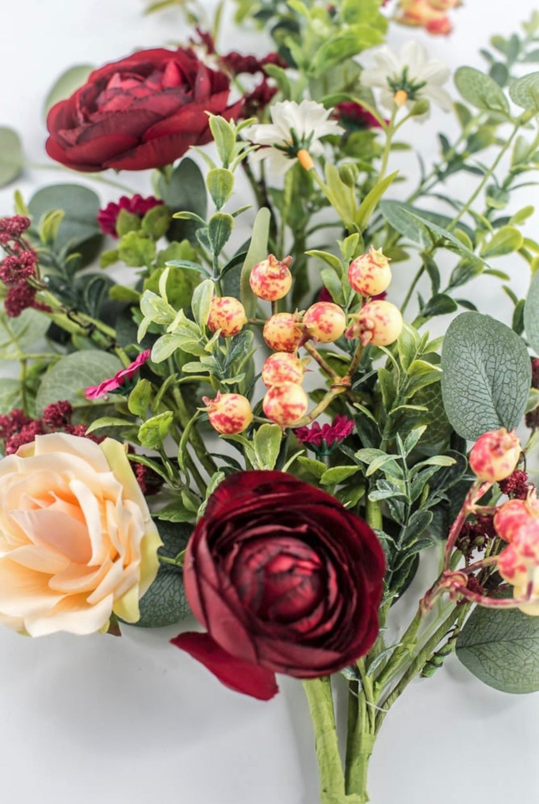 Red Wine & Pink Ranunculus Spray - 28" - Greenery MarketArtificial Flowers63855RDPK