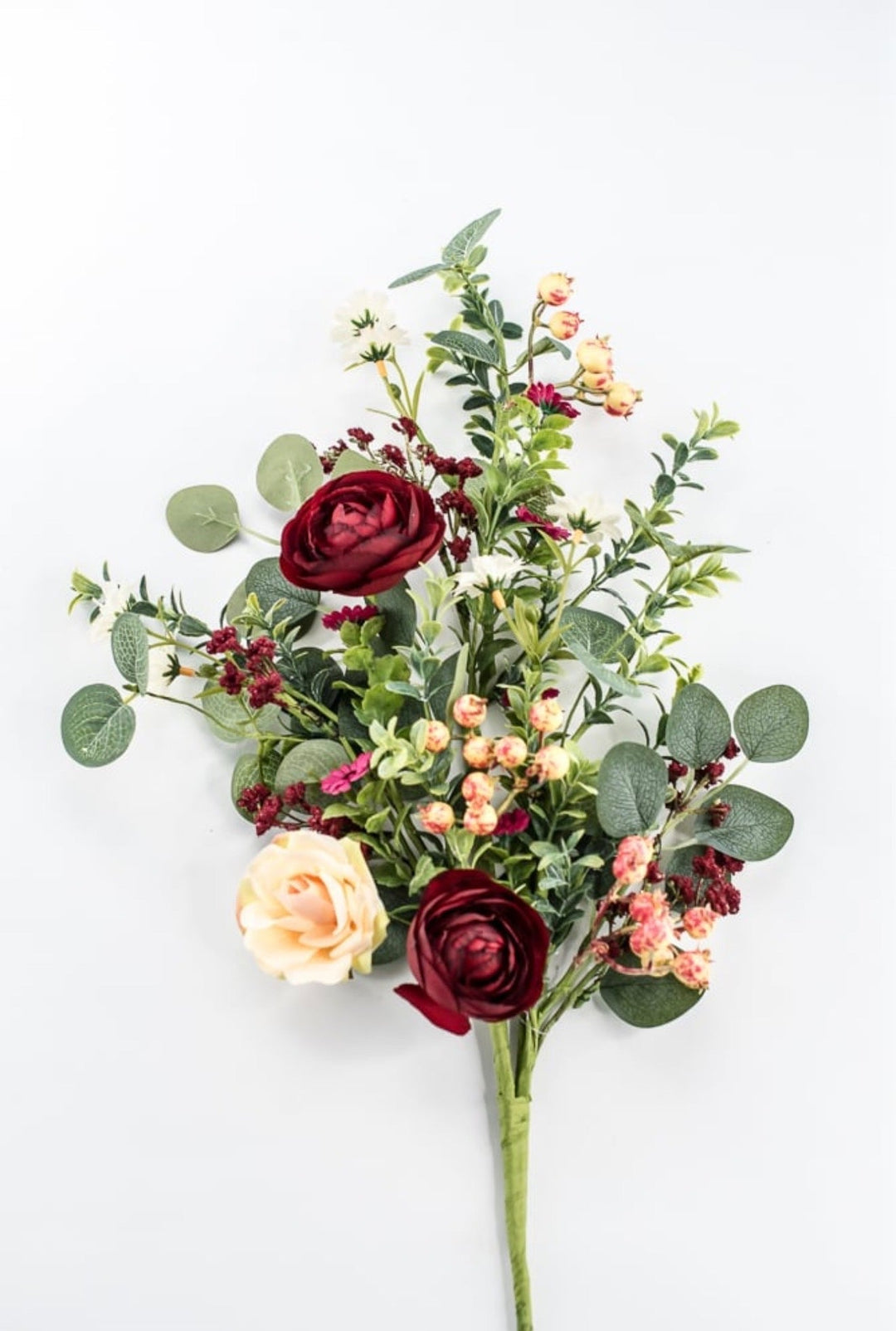 Red Wine & Pink Ranunculus Spray - 28" - Greenery MarketArtificial Flowers63855RDPK