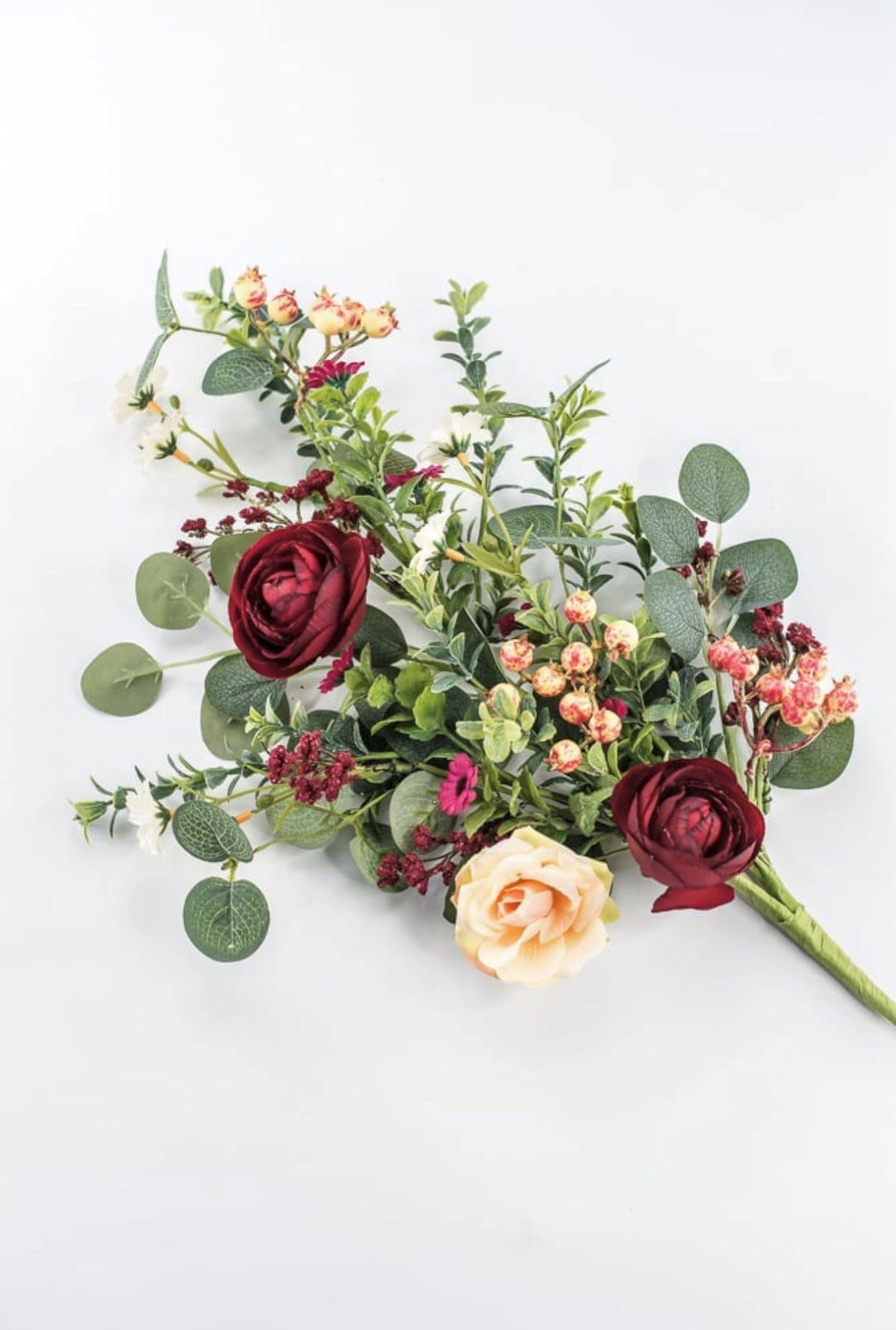 Red Wine & Pink Ranunculus Spray - 28" - Greenery MarketArtificial Flowers63855RDPK