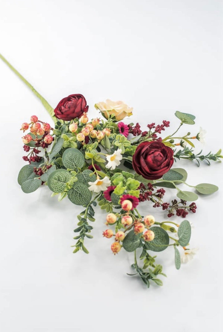 Red Wine & Pink Ranunculus Spray - 28" - Greenery MarketArtificial Flowers63855RDPK