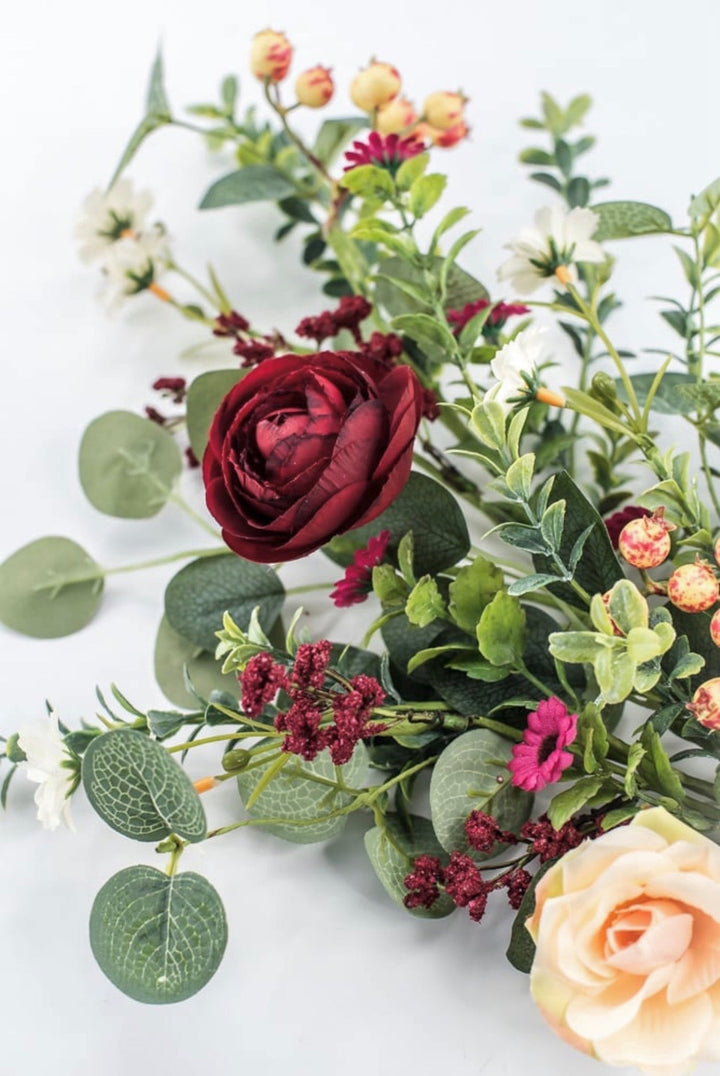 Red Wine & Pink Ranunculus Spray - 28" - Greenery MarketArtificial Flowers63855RDPK