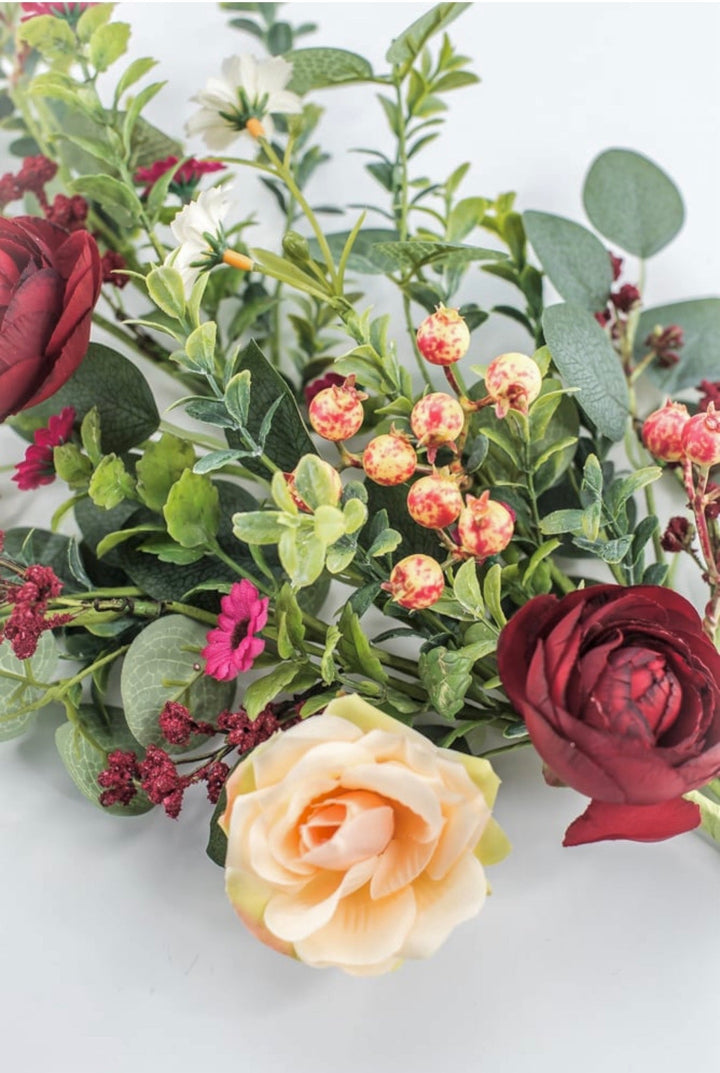Red Wine & Pink Ranunculus Spray - 28" - Greenery MarketArtificial Flowers63855RDPK