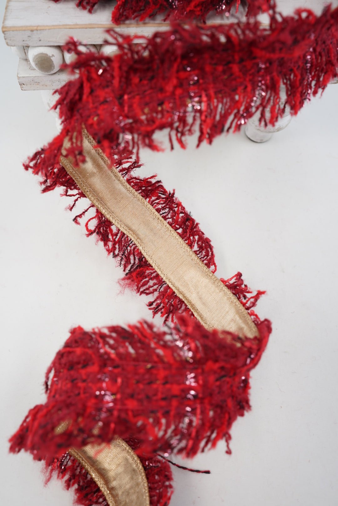 Red Wired Tweed Wired Ribbon - 2.5" - Greenery MarketWired Ribbon208245