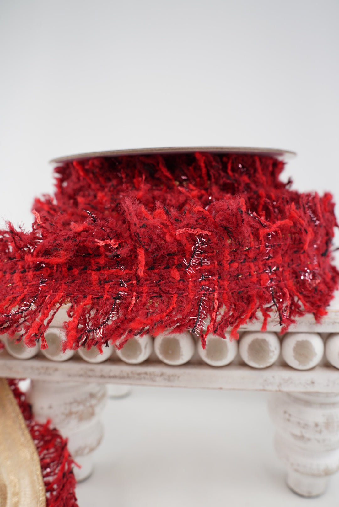 Red Wired Tweed Wired Ribbon - 2.5" - Greenery MarketWired Ribbon208245